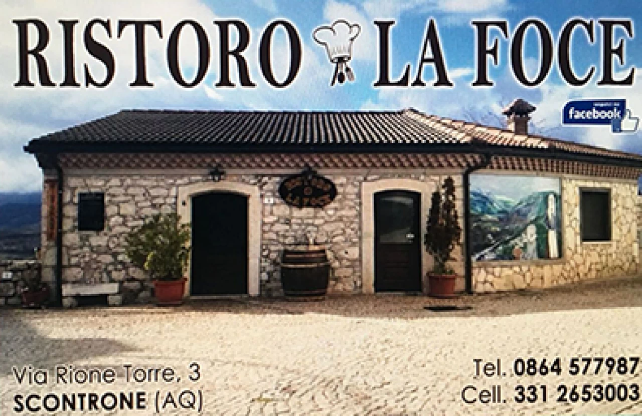 Banner Ristoro La Foce Scontrone 306 per 198 pixel